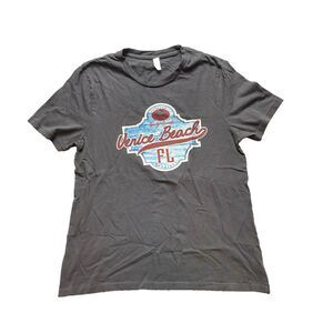 VTG Venice Beach Shirt‎ Adult Medium Gray Single Stitch Gulf Coast Nautical Mens